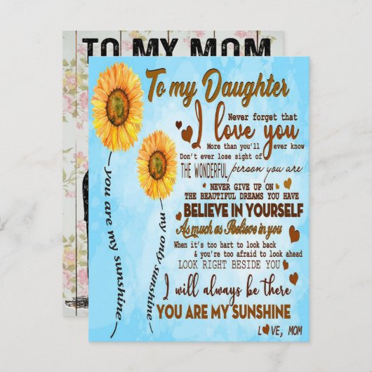 娘に |娘への特別書簡 招待状 (正面/裏面)