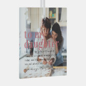 娘に |引用文と写真ギフト ガラスオーナメント (正面右)