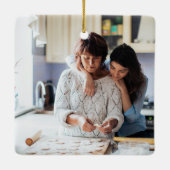 娘に |引用文と写真ギフト セラミックオーナメント (裏面)