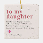 娘に |引用文と写真ギフト セラミックオーナメント (正面)