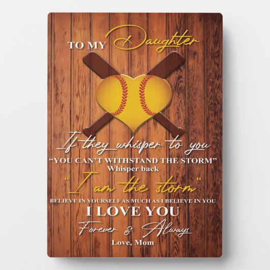娘に |私の娘の贈り物かわいい フォトプラーク (正面)