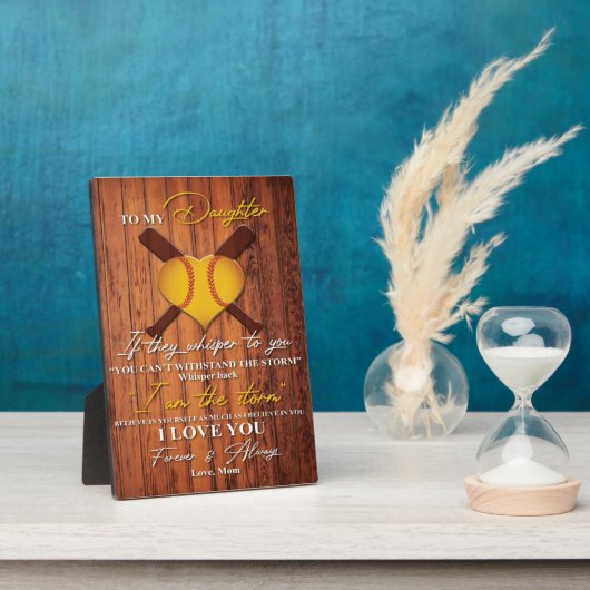 娘に |私の娘の贈り物かわいい フォトプラーク (側面)