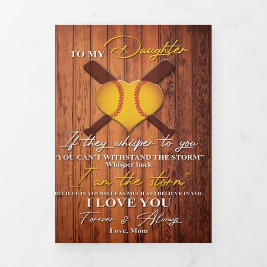 娘に |私の娘の贈り物かわいい 三つ折り案内状 (カバー)