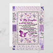 娘に、私の赤ちゃん娘よ、永遠に愛してる 招待状 (正面/裏面)