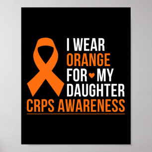 娘のためにオレンジを着ています Rsd Crps Awareness R ポスター