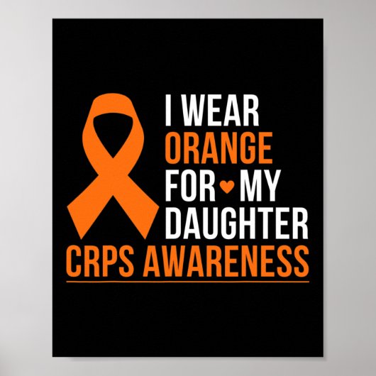 娘のためにオレンジを着ています Rsd Crps Awareness R ポスター (正面)