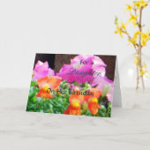 娘のために彼女の誕生日フローラカラフルー カード (黄色い花)