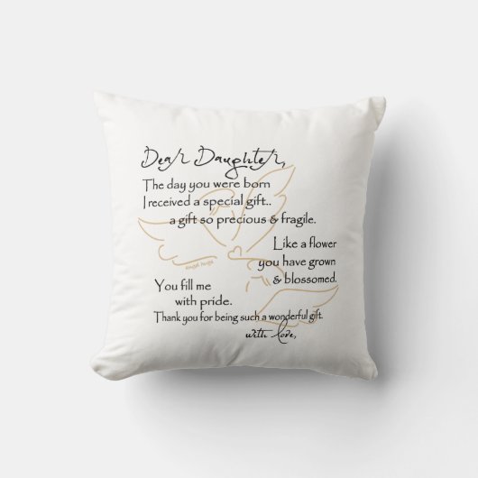 娘のためのエンジェル抱擁枕 クッション (正面)