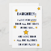 娘のためのカード、娘の誕生日カード シーズンカード (正面/裏面)