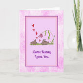 娘のためのバニー付きイースターカード シーズンカード (正面)