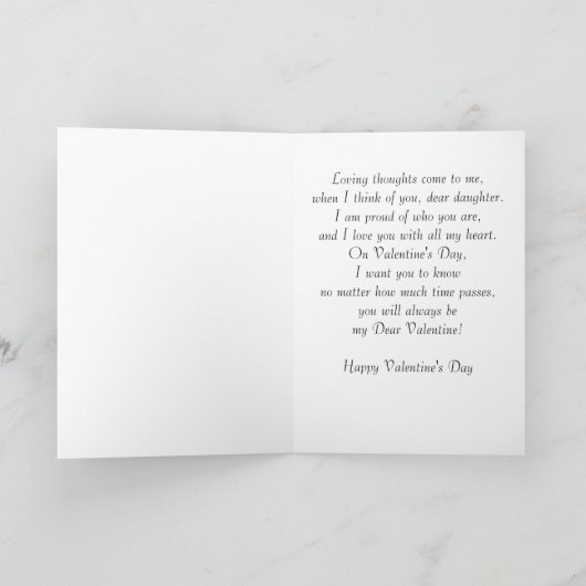 娘のためのバレンタイン – バレンタインキャンディ シーズンカード (内部)