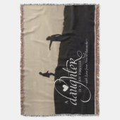 娘のためのパーソナライズで甘い写真のギフト スローブランケット (正面縦)