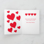 娘のためのフランスのなバレンタインデーカード シーズンカード (内部)