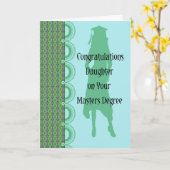 娘のためのマスターズ学位カード カード (黄色い花)