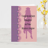 娘のためのマスターズ学位カード カード (黄色い花)