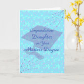 娘のためのマスターズ学位カード カード (黄色い花)