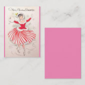 娘のためのヴィンテージクリスマスアイススケートで滑るカード ノートカード (正面/裏面)