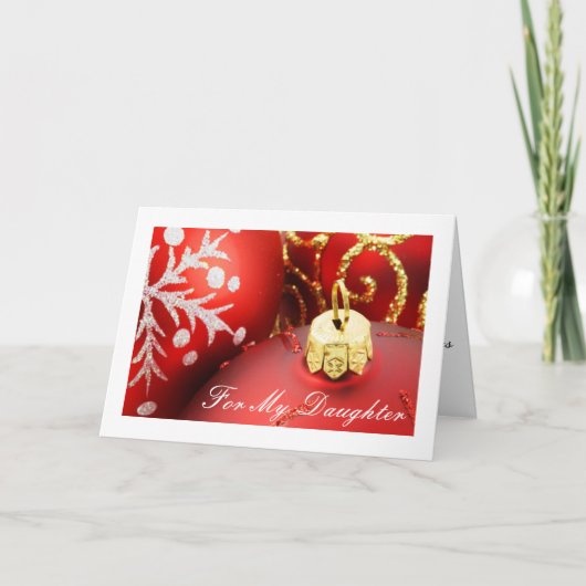 娘のための花型女性歌手のクリスマスカード シーズンカード (正面)