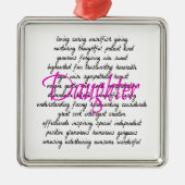 娘のための言葉 メタルオーナメント (正面)