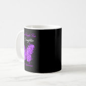 娘のてんかんのために紫色を身に着ける蝶 コーヒーマグカップ (正面左)