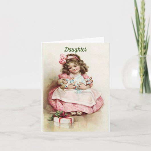 娘のクリスマスカード サンキューカード (正面)