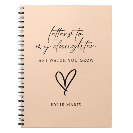 娘のスクリプトへのモダン手紙 ノートブック (正面)