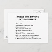 娘のデートすることの規則 ポストカード (正面/裏面)
