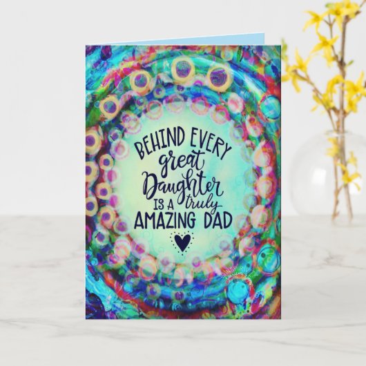 「娘のパパ!」 鼓動 カード (黄色い花)