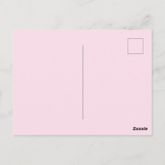 娘のパーソナライズされた写真と名前ホットピンク ポストカード (裏面)