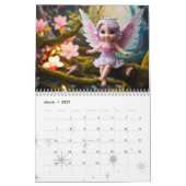 娘のパーソナライズされた写真と名前2026 Angel カレンダー (3月 2027)