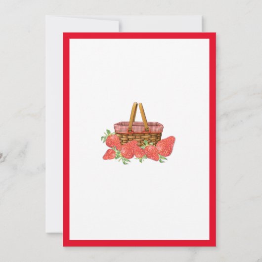 娘のピクニックストロベリーバースデーパーティー 招待状 (裏面)