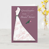 娘のブライズシャワーおめでとう ライトブルー カード (黄色い花)