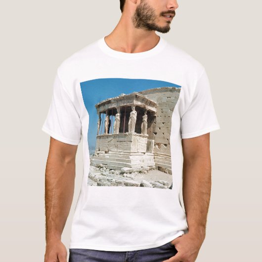 娘のポーチ、Erechtheion、紀元前のc.421-405 Tシャツ (正面)