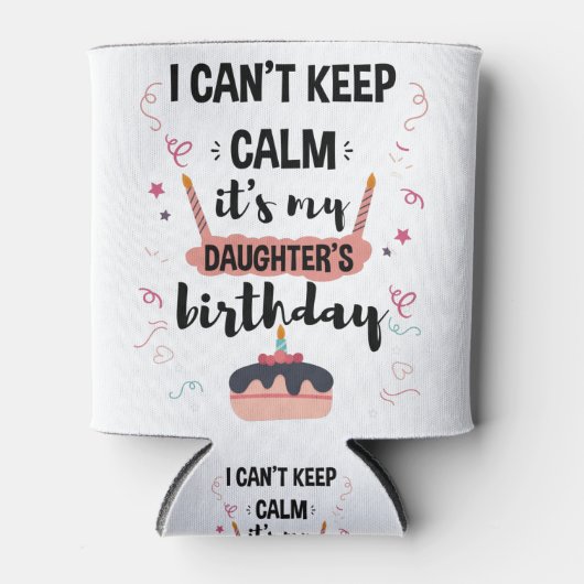 娘の保誕生日は落ち着かない 缶クーラー (正面)