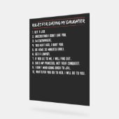 娘の保護デートすることのおもしろいパパ アクリルサイン (傾斜)