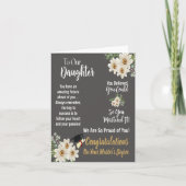 娘の修士号卒業カードへ カード (正面)