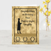 娘の修士号（色） カード (黄色い花)