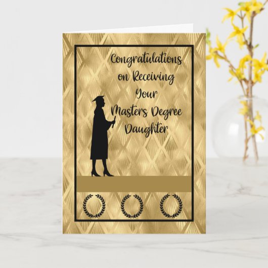 娘の修士号（色） カード (黄色い花)