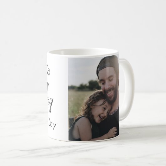 娘の写真からの父の日のメッセージ コーヒーマグカップ (正面右)