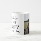 娘の写真からの父の日のメッセージ コーヒーマグカップ (中央)
