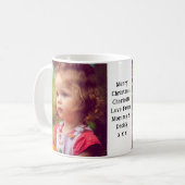 娘の写真 | サンタ・バイ・ザ・ファイアー | ホワイトコーヒー コーヒーマグカップ (正面左)