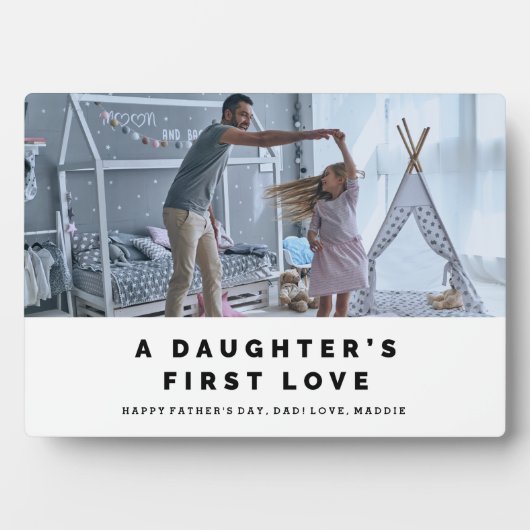 娘の初恋の父の日の額 フォトプラーク (正面)