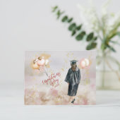 娘の卒業パーティー おめでとう ポストカード (スタンド正面)