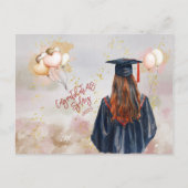 娘の卒業パーティー おめでとう ポストカード (正面)