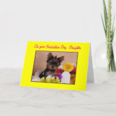 娘の卒業式で カード (正面)