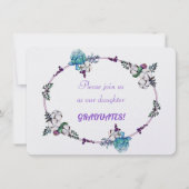 娘の卒業式への招待 招待状 (正面)