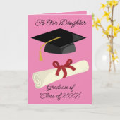 娘の卒業挨拶カードへ カード (黄色い花)