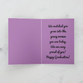 娘の卒業挨拶状 カード (内部)