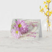 娘の場合はデイジー付きの誕生日カード カード (黄色い花)