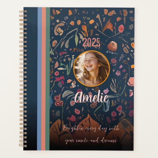 娘の場合、抽象芸術フローラデザイン写真 プランナー手帳 (正面)